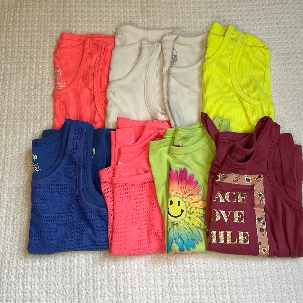 ⭐️ 5/$25 Girls size 4 tank top bundle